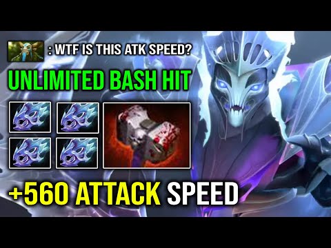 WTF +560 Attack Speed Quadruple Moon Shard Spectre 100% Unlimited Bash Proc Dota 2