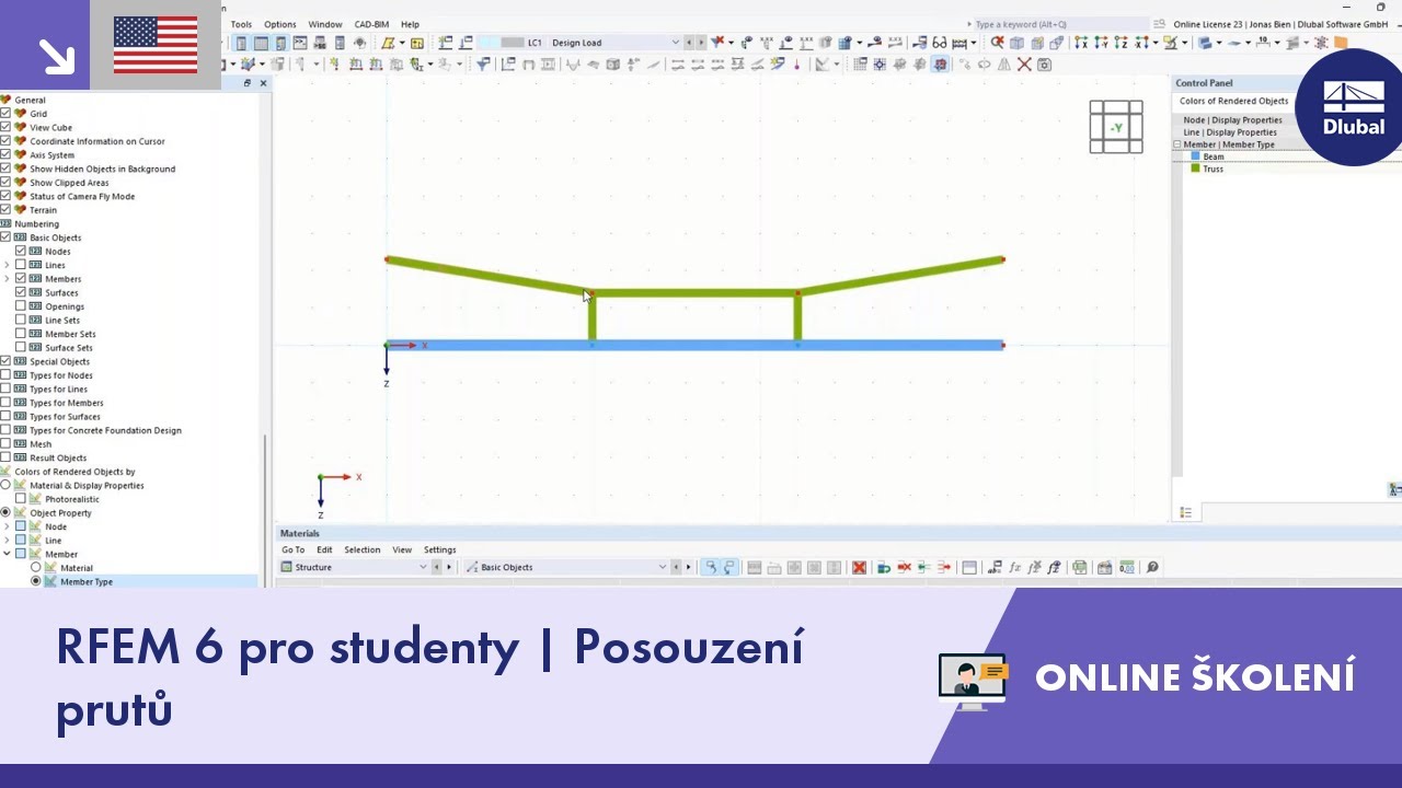 RFEM 6 | Studenti | Úvod do statiky prutů