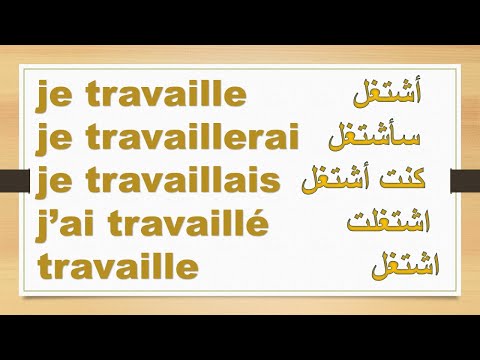 la conjugaison du verbe travailler au présent , au passé composé , au futur , à l'imparfait et à l'