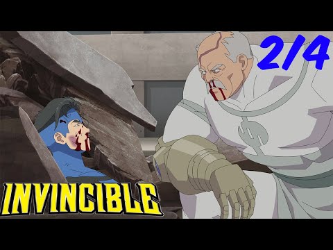 Invincible Vs Conquest Full Fight 2/4 - Invincible Season 3 Episode 8