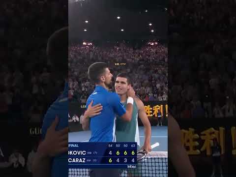 When Novak Djokovic celebrated victory against Carlos Alcaraz with coach Andy Murray 🙌