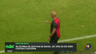 Na estreia de Cristian de Souza, Joinville empata sem gols com o Criciúma no Catarinense