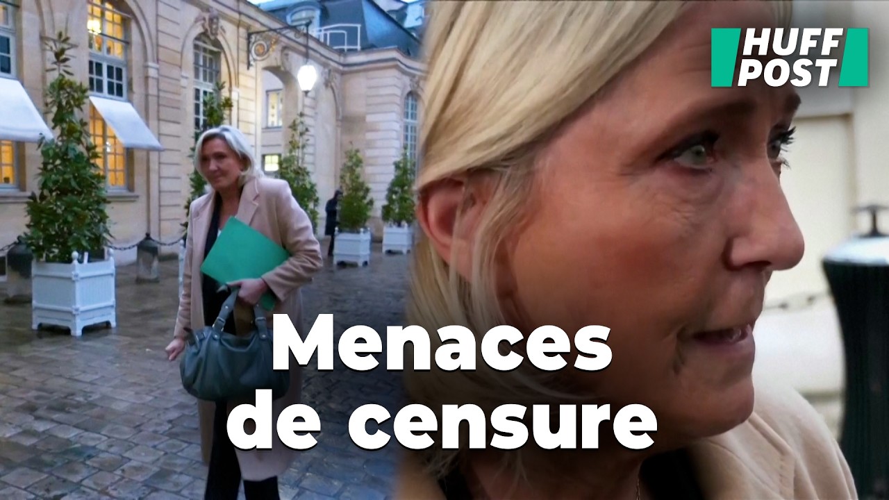 Après son rendez-vous avec Michel Barnier, Marine Le Pen maintient ses menaces de censure