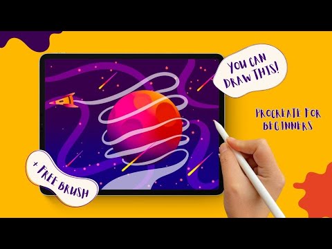 You Can Draw This in Procreate | Space Art on iPad | Procreate Tutorial for Beginner | Free Brush
