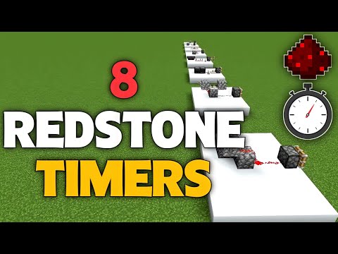 8 Redstone Timers For Minecraft Bedrock 1.20 | Redstone Clocks