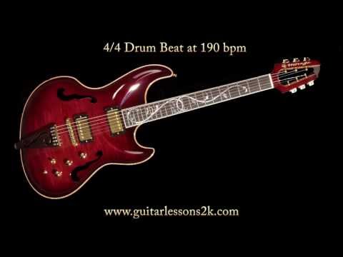 Drum Beats To Practice With: 4/4 Drum Beat at 190 BPM