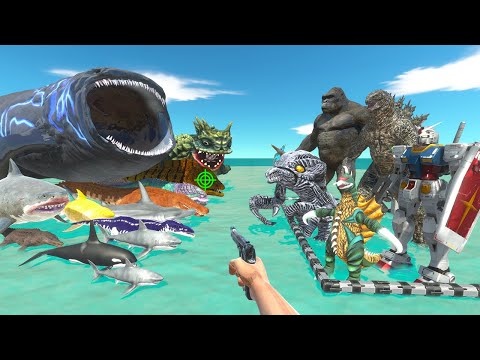 FPS Avatar Rescues Kaiju Monster and Fight Dinosaurs and Sea Monsters-Animal Revolt Battle Simulator