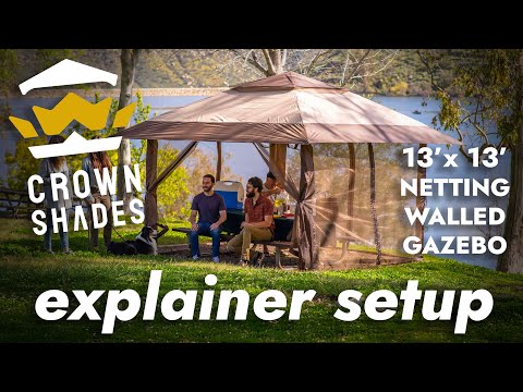 One Touch Sterling 12' x 12' Pop Up Instant Gazebo Explainer Setup video thumbnail
