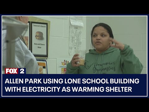 Allen Park using lone school building with electricity as warming shelter