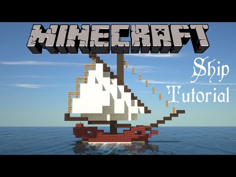 Minecraft Tutorial: How to Make a Fishing Boat/Ship (Sloop)