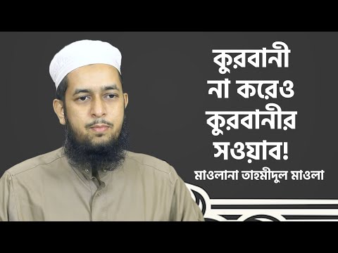 ৩টি কাজে কুরবানী না করেও কুরবানীর সওয়াব! মাওলানা তাহমীদুল মাওলা