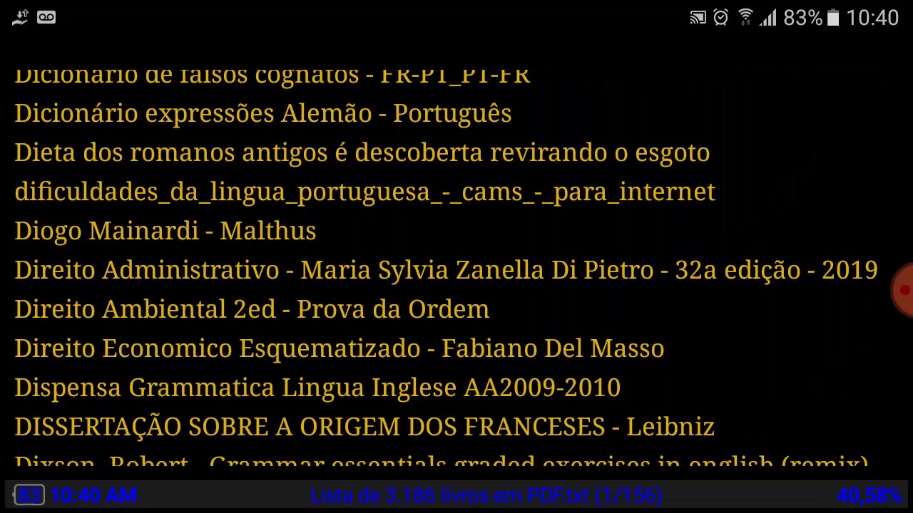 Lista de 1.420 livros em PDF