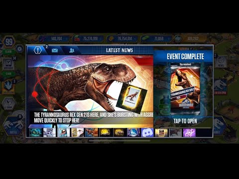 TYRANNOSAURUS REX GEN 2 PACK - JURASSIC WORLD THE GAME