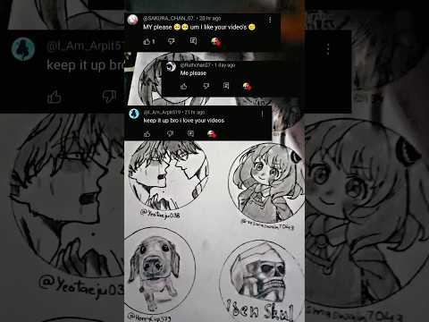 Drawing my subscribers profile picture ✨❤️ #art #drawing #animedrawing #shorts #fyp #animeart