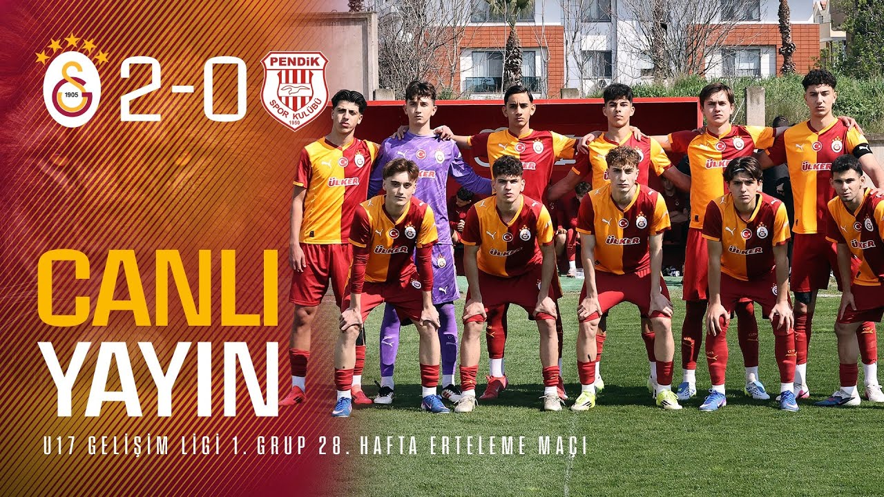 🔴 Galatasaray U17 2-0 A. G. Pendikspor U17 (U17 Gelişim Ligi 1. Grup 28. Hafta Erteleme Maçı)