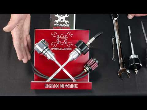 Feuling Black  Aluminum Vented Dipstick 8