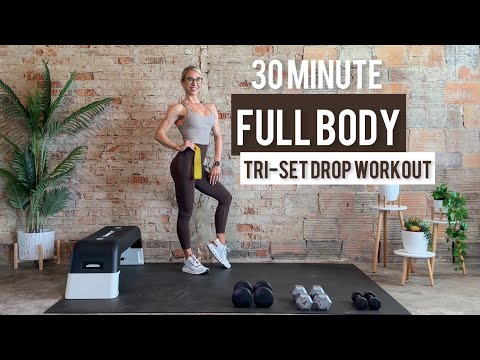 30 Minute Full Body Tri Set Drop Workout | No Repeats | No Jumping | Low Impact Strength At Home