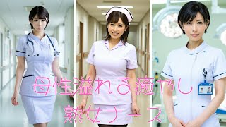 母性あふれる癒やしの熟女ナース//40代/30代/看護師/美魔女/奥様/AI美女/AI熟女