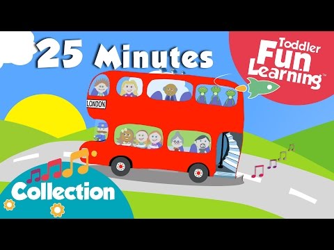 Wheels on the Bus & More Toddler Songs | Nursery Rhymes Collection | Toddler Fun Learning