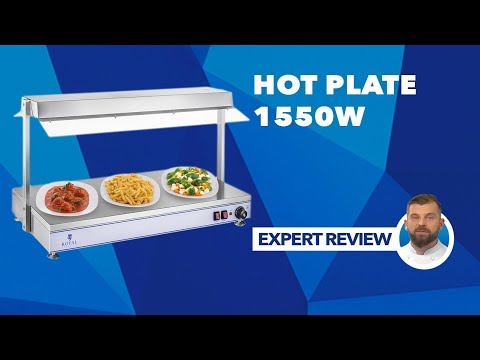 video - Varmeplate med 3 halogenlamper - 1550 W