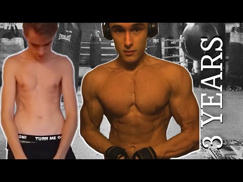 3 YEAR BODY TRANSFORMATION FROM TALL AND SKINNY TO MUSCULAR (16-19) Video