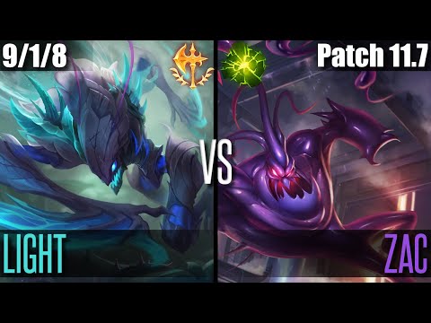 LIGHT KHA'ZIX vs ZAC | NA Diamond 1 | Patch 11.7