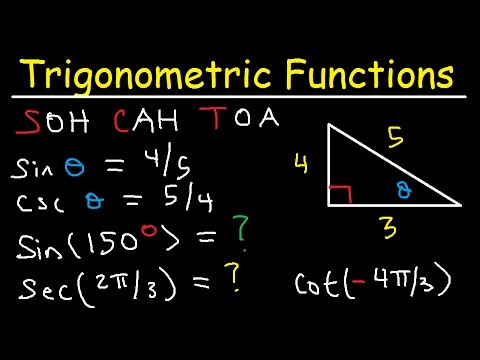 Trigonometric Functions of Any Angle - Unit Circle, Radians, Degrees, Coterminal & Reference Angles