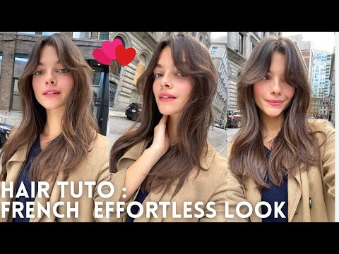 FRENCH HAIRSTYLE TUTORIAL: how to style your bangs at...