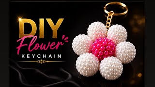 How to Make a Beautiful Beaded Flower Keychain | Easy DIY Tutorial