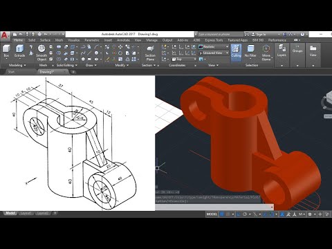 AutoCAD Basic 3D Modeling Mechanical Components Drawing Practice - QasimCAD