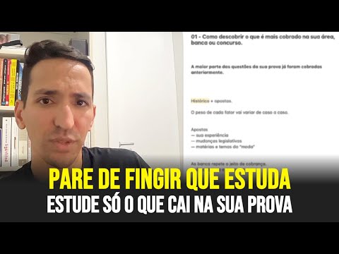 Como estudar SÓ O QUE CAI DE VERDADE  no seu concurso