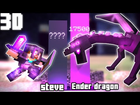 Steve vs End World Power Level - 3D Animation