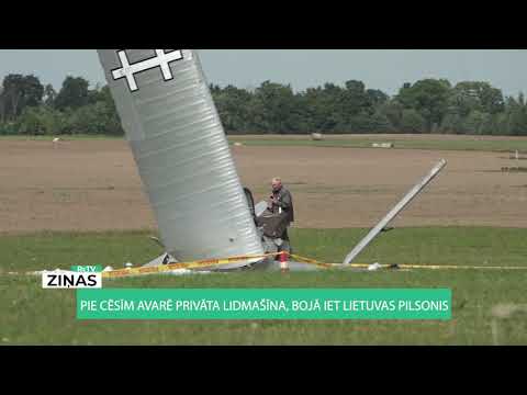 ReTV: Pie Cēsīm avarē privāta lidmašīna, bojā iet Lietuvas pilsonis