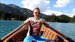 preview picture of video 'In barca Sul Lago di Braies Bolzano Dolomites Italy Italy 17.07.2014'