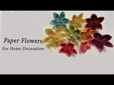 Designer flowers with paper /Easy to make flowers/with Zeenat