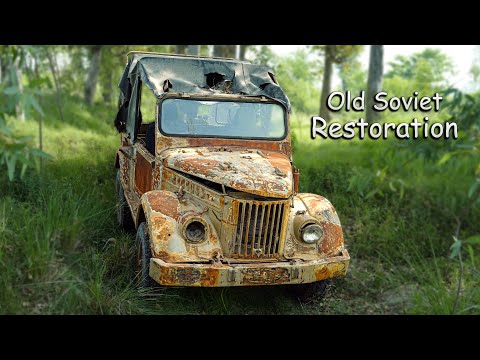 Old Soviet Gaz-69 Restoration - Full HardTop Working Part # 3