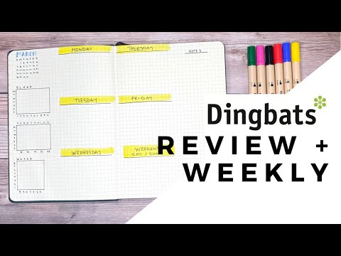 Reviewing the Dingbats Wildlife Notebook, Atopen Pens, and Creating a Bullet Journal Weekly Spread