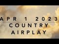 Billboard Top 60 Country Airplay Apr 1 2023