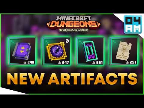 ALL NEW ARTIFACTS SHOWCASE & Where To Find Them in Minecraft Dungeons: Echoing Void DLC