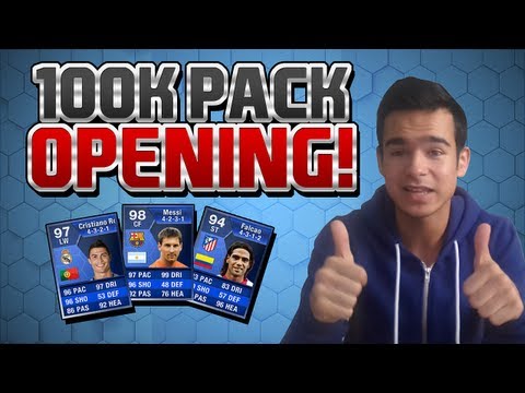 FIFA 13 - 100k Pack [Facecam] Ultimate Team TOTS Live Pack Opening HD