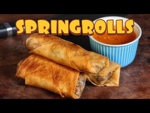 Pulled Pork SPRINGROLLS with HOMEMADE SWEET CHILI SAUCE - english BBQ-Video - 0815BBQ