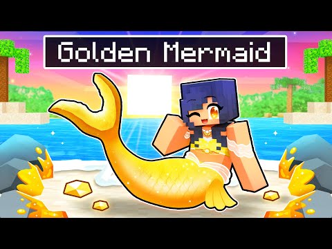 Playing Minecraft as a GOLDEN MERMAID!