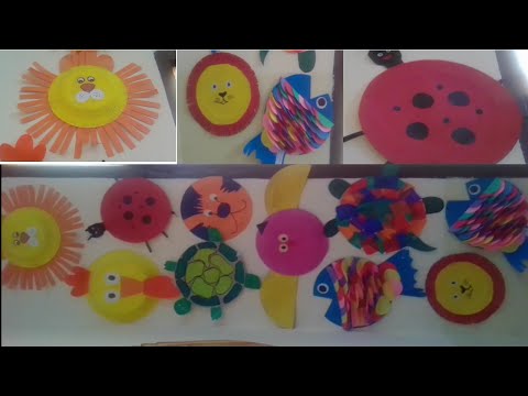 How to create Cute Animals using Paper Plates - Craft Videos for Kids/class decorations idea