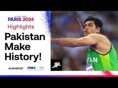 Pakistan's Arshad Nadeem smashes men's javelin Olympic record to win Gold 🇵🇰 | #Paris2024