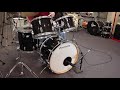 Circa 1976 Ludwig Black Vistalite Kit 22 13 14 16