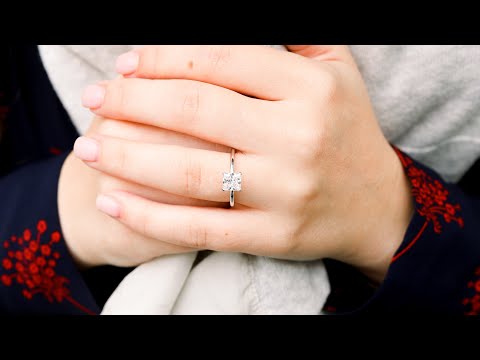 1.25ct Princess Cut Lab Diamond Solitaire Engagement Ring in Platinum | Ada Diamonds