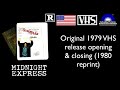 Opening And Closing To Midnight Express 1979 VHS 1980 Reprint True HQ 4K 60fps