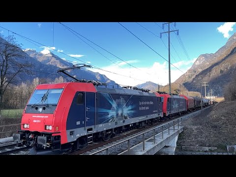 #14# I TRENI MERCI IN SLOWMOTION! Doppia trazione SBBC con le Re 484-011 e 020 in livrea speciale!