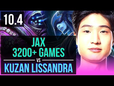 JAX vs Kuzan LISSANDRA (MID) | 3200+ games, 1.0M mastery points | Korea Challenger | v10.4