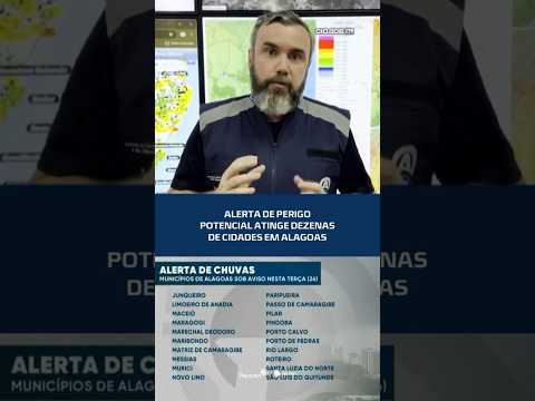 🌧️Chuvas colocam 46 cidades de Alagoas em alerta #CidadeAL